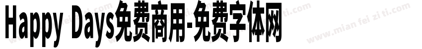 Happy Days免费商用字体转换